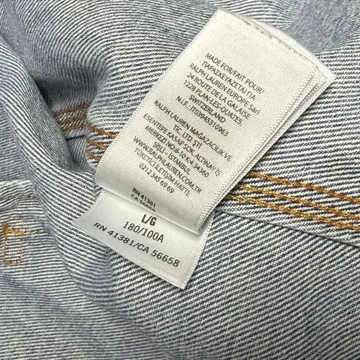[BUNJANG] Polo Dungaree Denim Jacket - Mid-Blue - Size L / [L] 폴로 덩가리 자켓(데님 자켓) 중청 새상품급