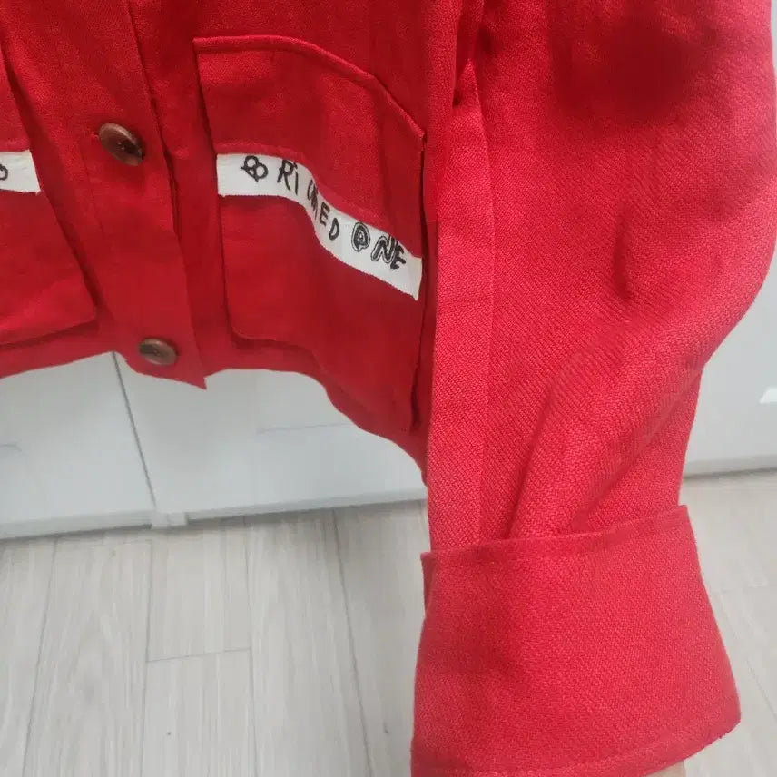 [BUNJANG] Benetton Red Lettering Point Jacket / 베네통 레드 자켓 + 레터링 포인트