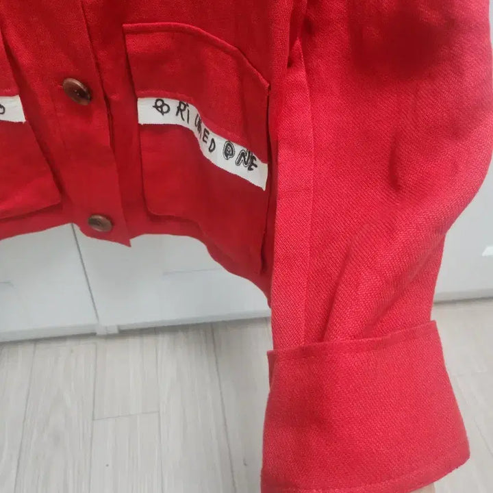 [BUNJANG] Benetton Red Lettering Point Jacket / 베네통 레드 자켓 + 레터링 포인트