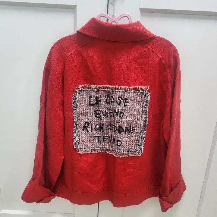 [BUNJANG] Benetton Red Lettering Point Jacket / 베네통 레드 자켓 + 레터링 포인트