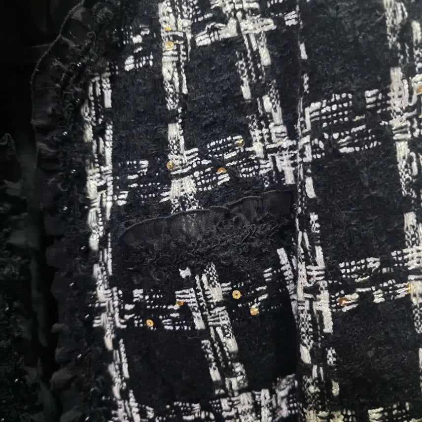 [BUNJANG] LYNN Black Tweed Jacket / LYNN 블랙 트위드 자켓