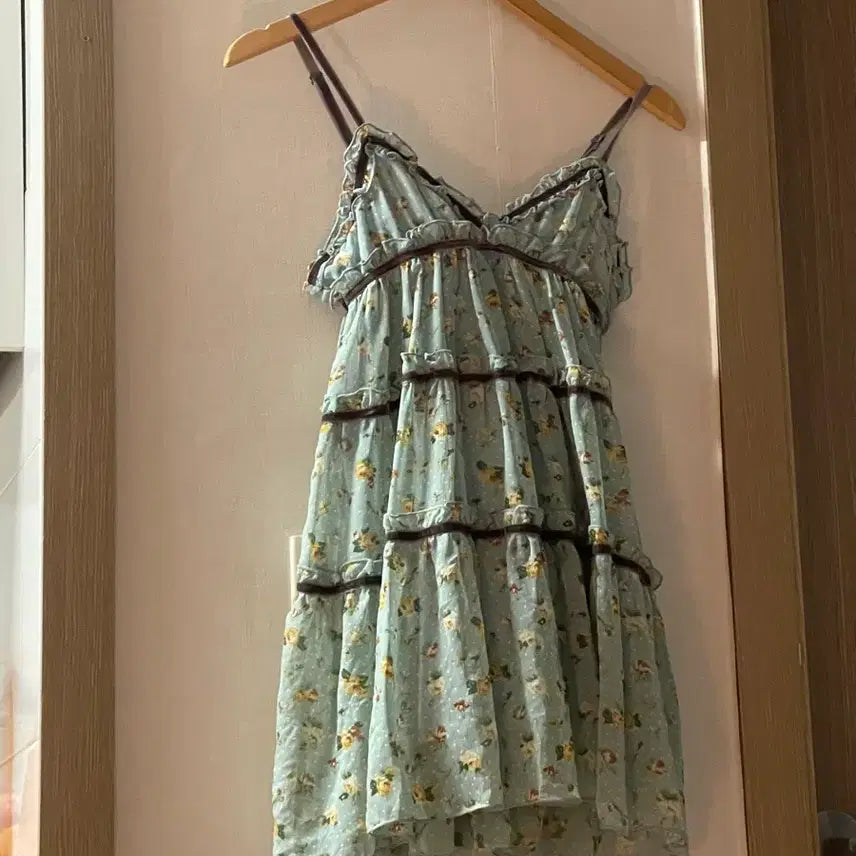 [BUNJANG] Moodbridge Chiffon Floral Bustier / 무드브릿지 쉬폰 뷔스티에 판매합니다