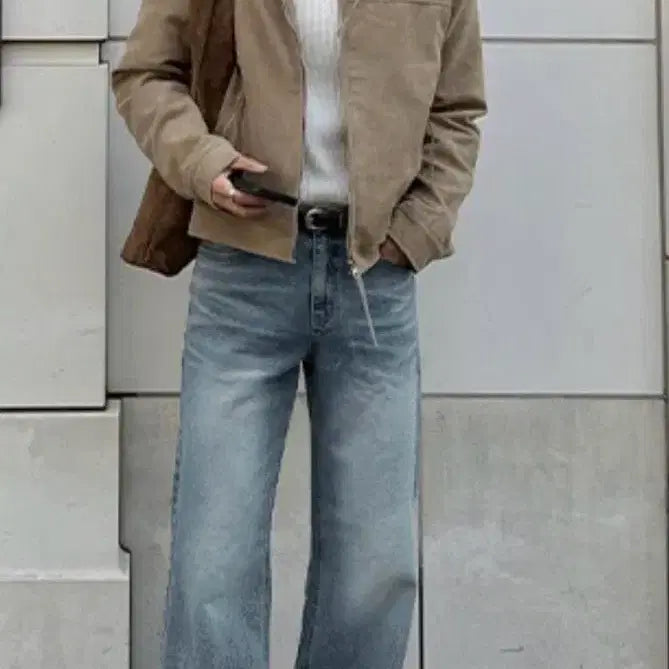 [BUNJANG] Vaidoh Leader Suede Cropped Biker Jacket / 싸게팜 무료배송 /  바이도 리더 스웨이드 크롭 바이커 자켓 싸게 팝니다