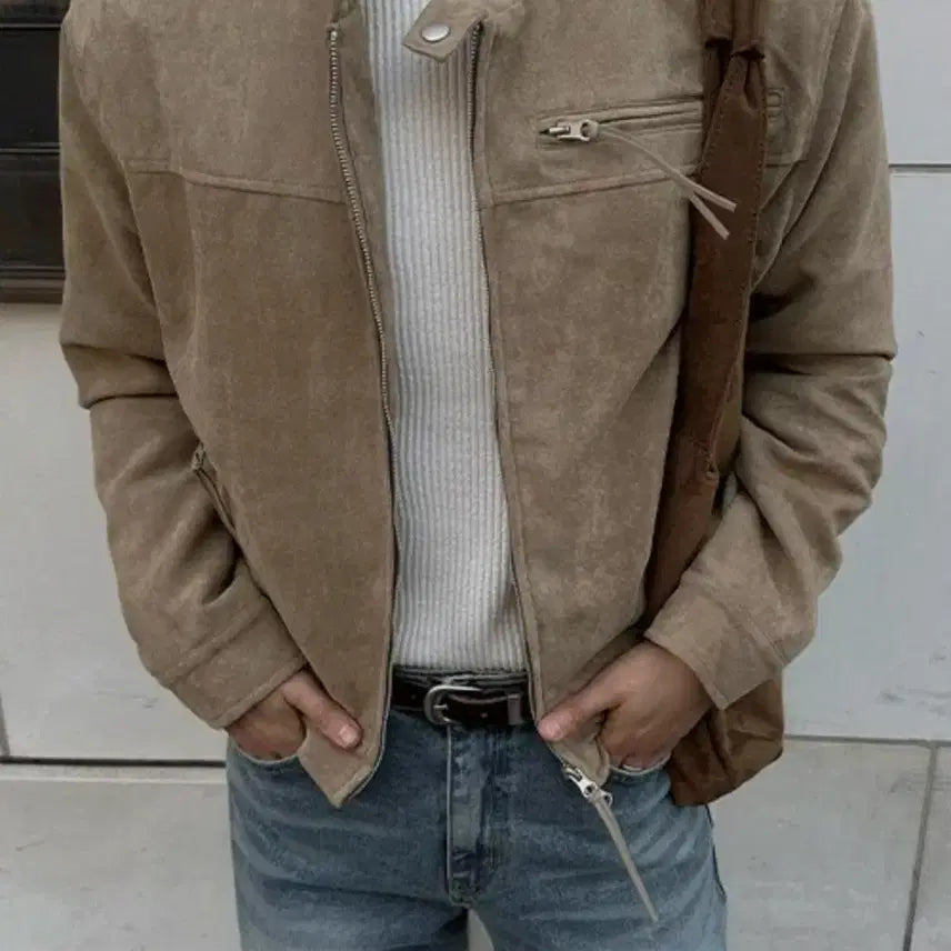 [BUNJANG] Vaidoh Leader Suede Cropped Biker Jacket / 싸게팜 무료배송 /  바이도 리더 스웨이드 크롭 바이커 자켓 싸게 팝니다