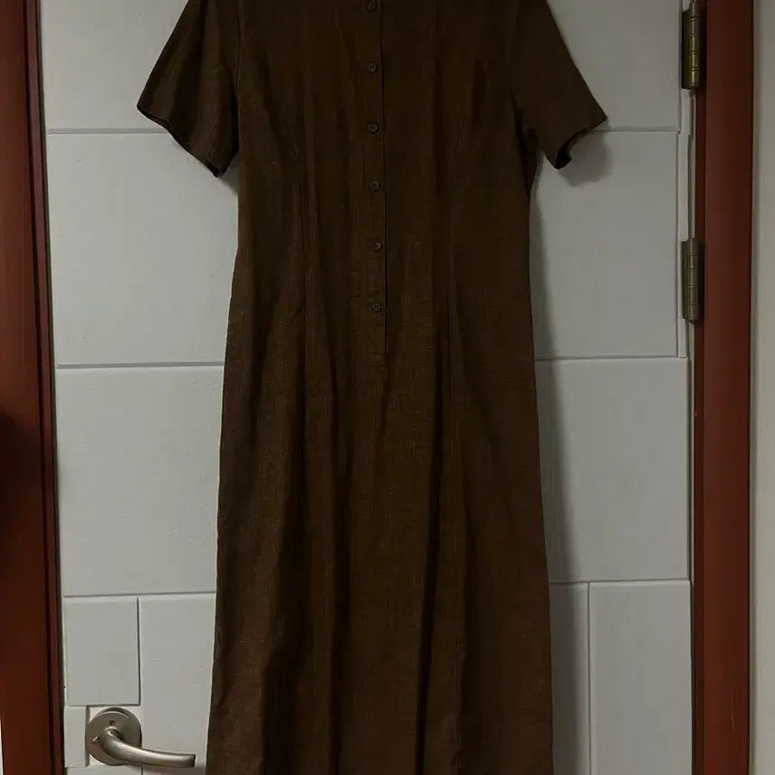 [BUNJANG] Brown Linen Dress / 브라운 린넨 원피스