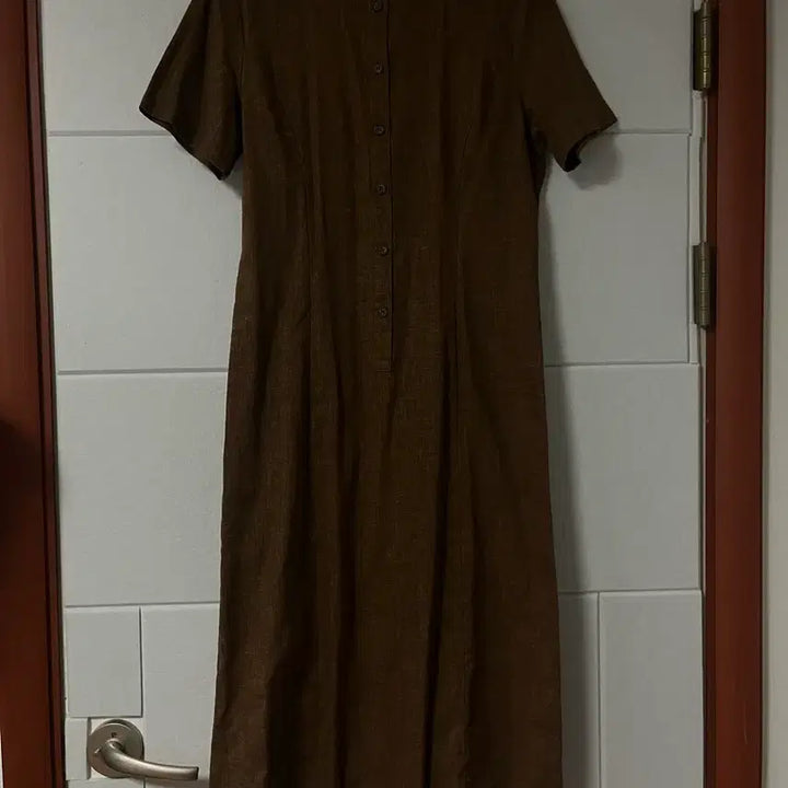 [BUNJANG] Brown Linen Dress / 브라운 린넨 원피스