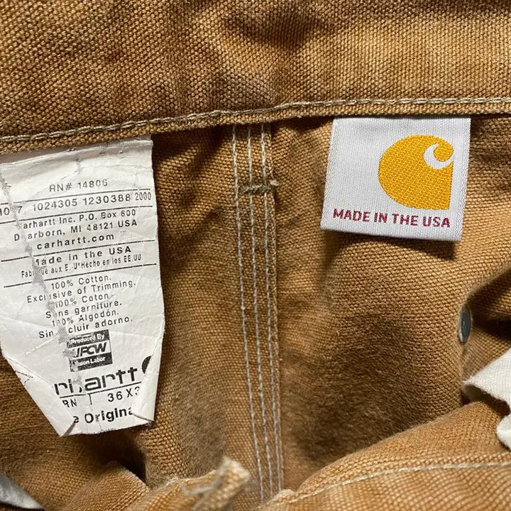 [BUNJANG] Carhartt Double Knee Pants Brown / [36x30] 칼하트 더블니 팬츠 브라운 USA