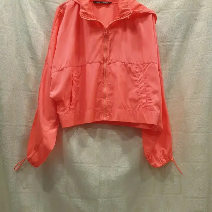 [BUNJANG] ZARA Pink Windbreaker Crop Jacket / 자라 ZARA 핑크 바람막이 크롭자켓  프리사이즈