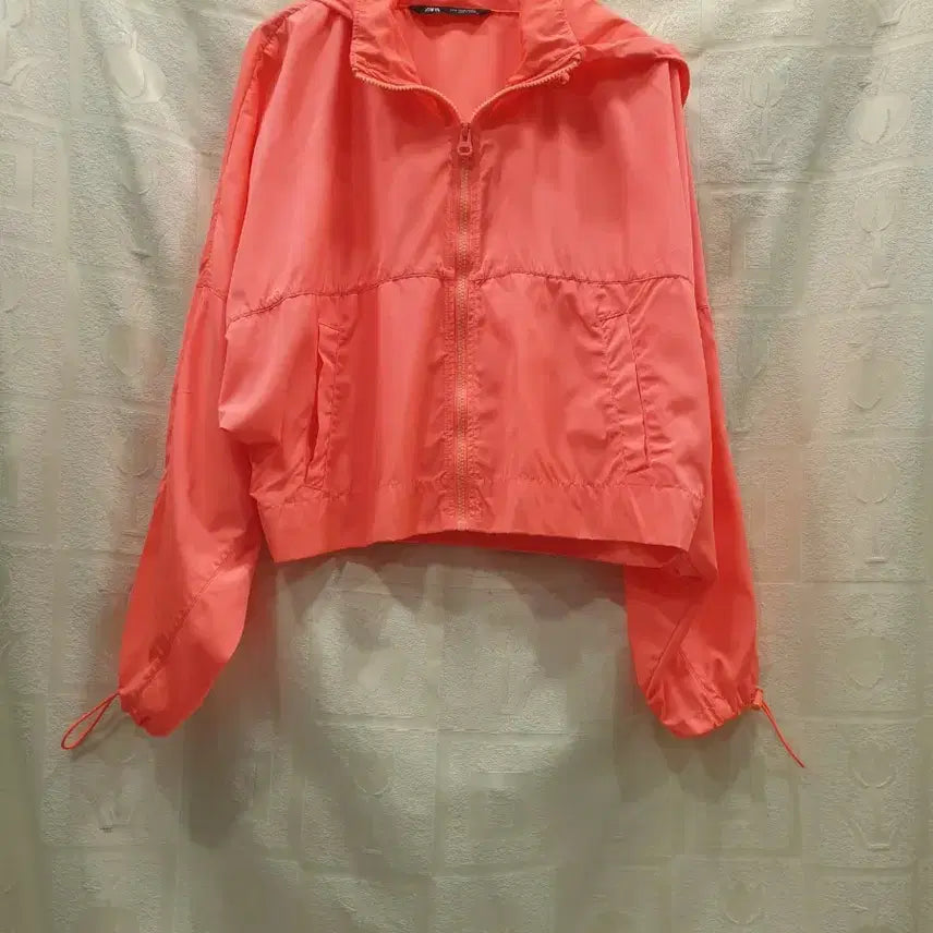 [BUNJANG] ZARA Pink Windbreaker Crop Jacket / 자라 ZARA 핑크 바람막이 크롭자켓  프리사이즈