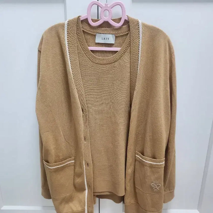 [BUNJANG] Raat Brown Cardigan Set / 래트 브라운 가디건 세트