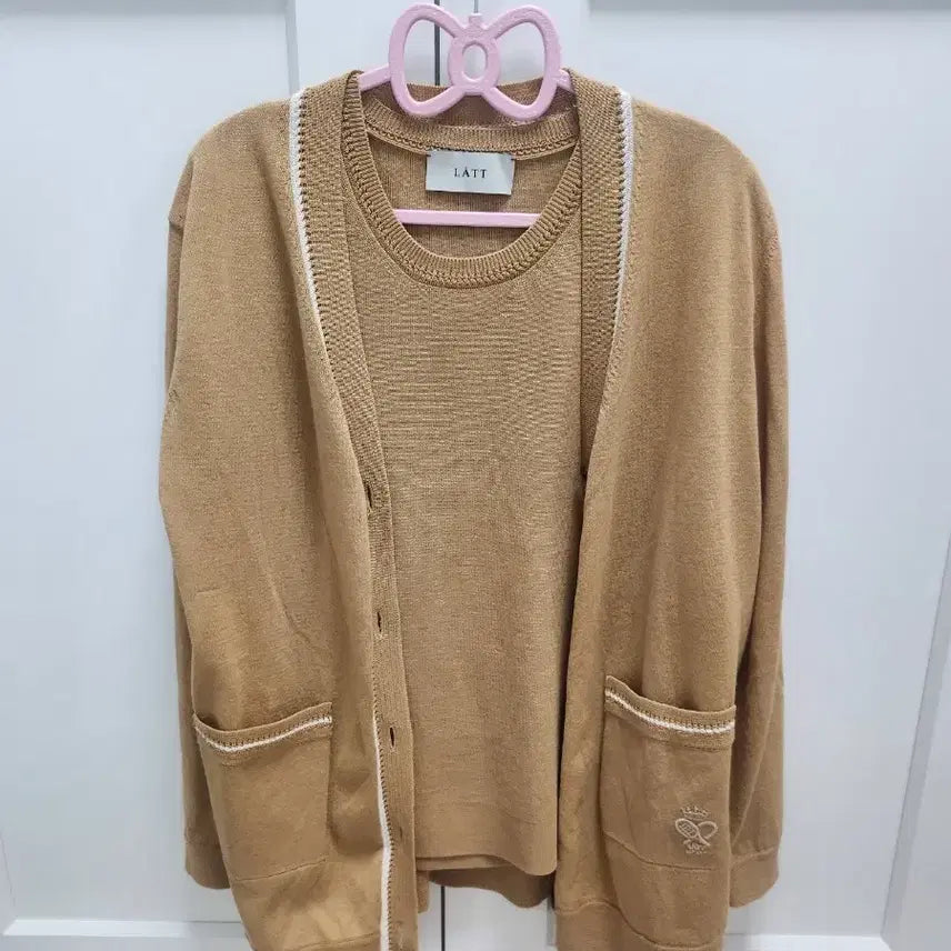 [BUNJANG] Raat Brown Cardigan Set / 래트 브라운 가디건 세트