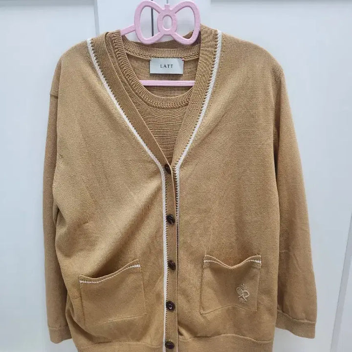 [BUNJANG] Raat Brown Cardigan Set / 래트 브라운 가디건 세트
