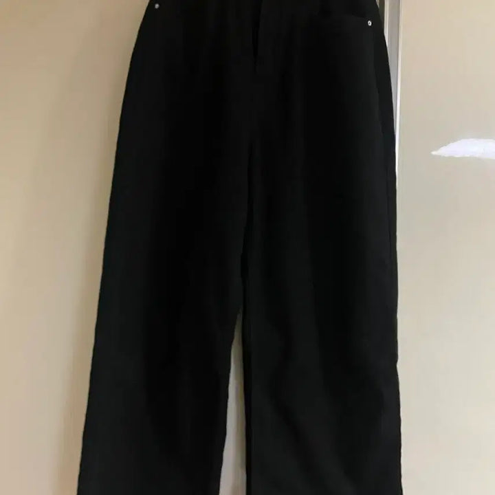[SOLD OUT] 블랙 데님 와이즈 팬츠 통바지