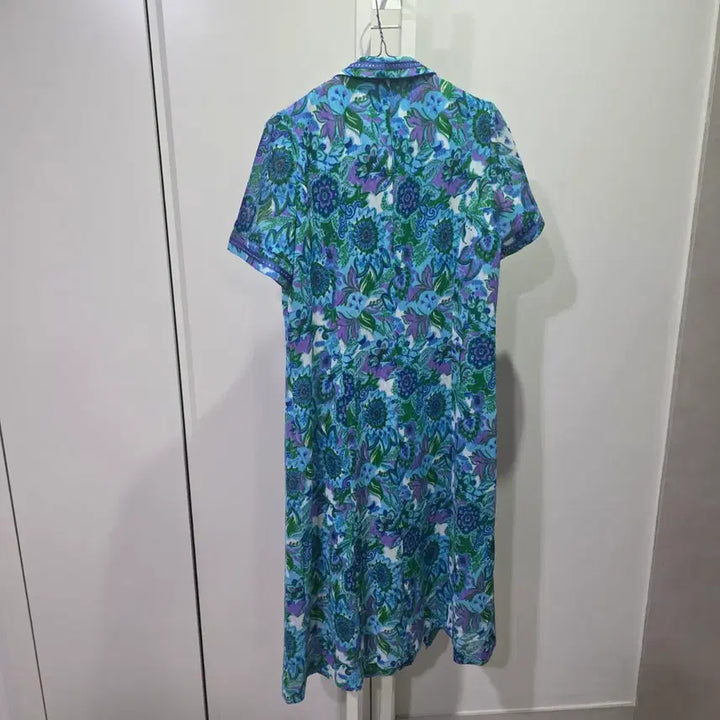 [BUNJANG] Choi Bok Ho Floral Pattern Short Sleeve Dress / 최복호 고급 플라워 패턴 반팔 원피스