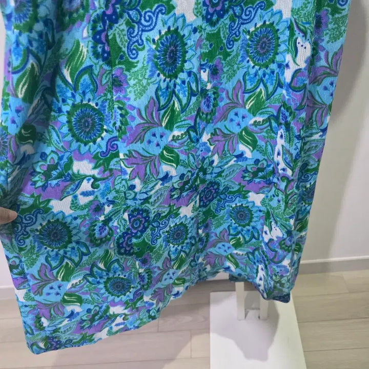 [BUNJANG] Choi Bok Ho Floral Pattern Short Sleeve Dress / 최복호 고급 플라워 패턴 반팔 원피스
