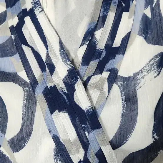 [BUNJANG] Crokydile Blue Tone Short Sleeve Long Dress / 크로크다일 반팔 원피스 블루톤