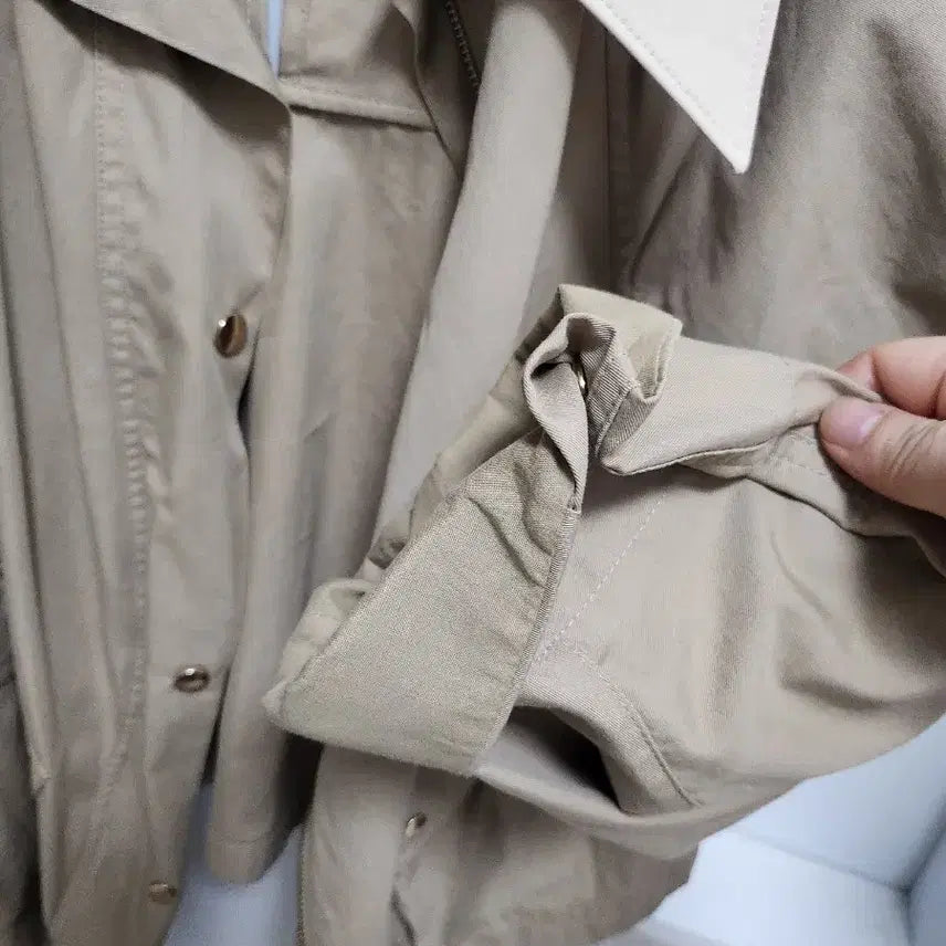 [BUNJANG] System Beige Bomber Jacket / 시스템 카라 배색 봄버 자켓 베이지