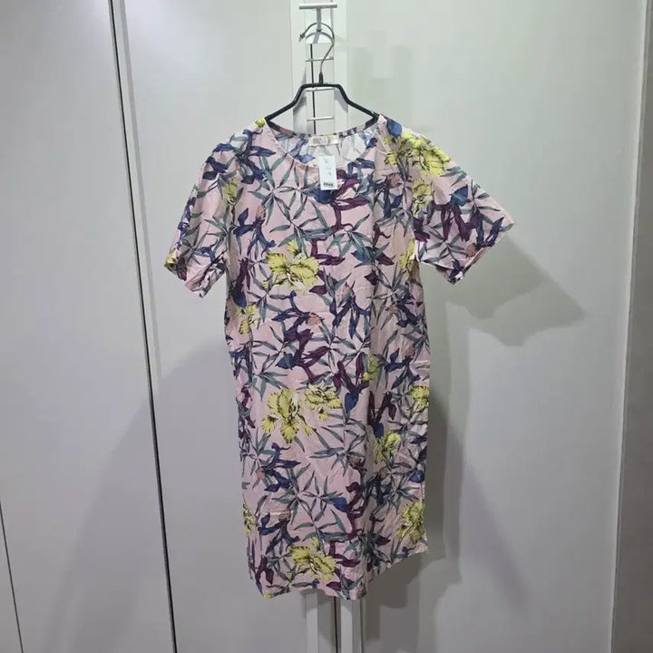 [BUNJANG] Soloist Flower Pattern Long Dress / 솔로이스트 플라워 반팔 롱 원피스 핑크