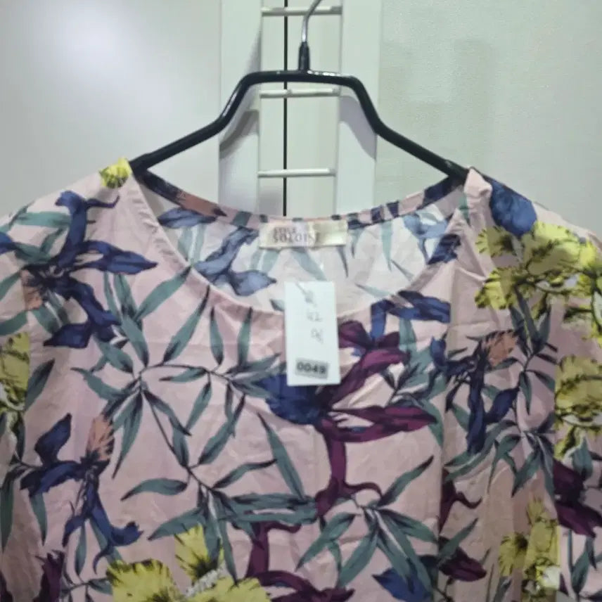 [BUNJANG] Soloist Flower Pattern Long Dress / 솔로이스트 플라워 반팔 롱 원피스 핑크