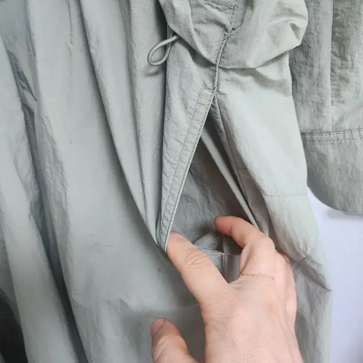 [BUNJANG] System Hooded Long Dress - Khaki / 시스템 후드 롱 원피스 카키