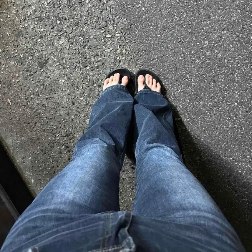 [BUNJANG] Bootcut Washed Denim Jeans / 부츠컷 워싱 데님