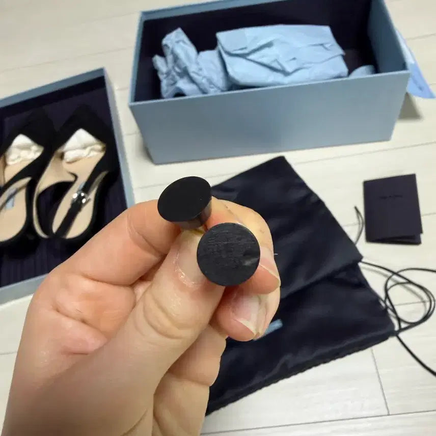 [BUNJANG] Prada Suede Slingback Shoes - Black - 35.5 / 프라다 스웨이드 슬링백 슈즈 /블랙/35.5