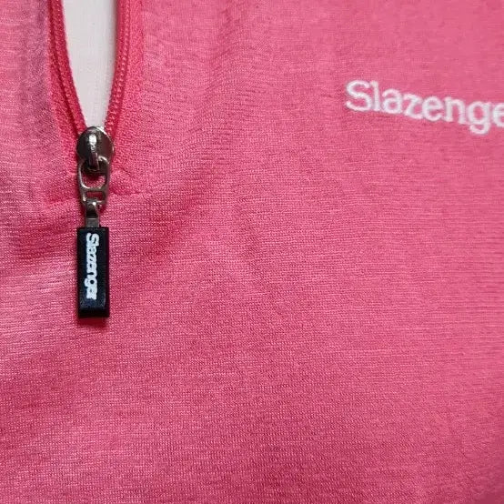 [BUNJANG] Slazenger Pink Half-Zip Functional Short-Sleeve T-shirt / 슬레진저 핑크 반집업 기능성 반팔티