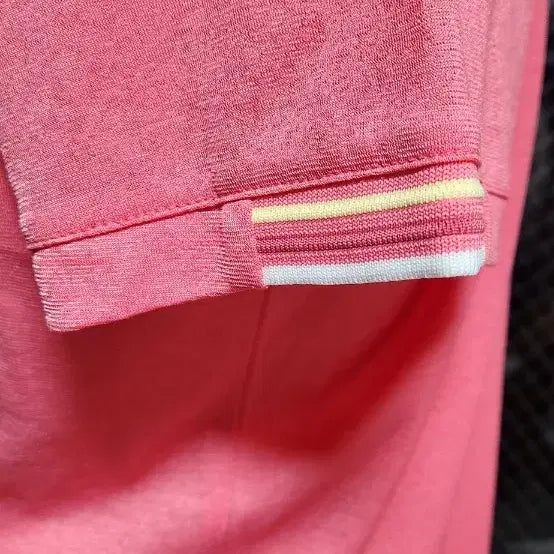 [BUNJANG] Slazenger Pink Half-Zip Functional Short-Sleeve T-shirt / 슬레진저 핑크 반집업 기능성 반팔티