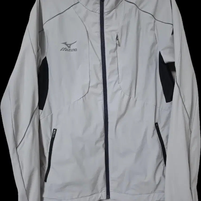 [BUNJANG] Mizuno Windbreaker Jacket Gray / 미즈노 바람막이 자켓 후드 그레이