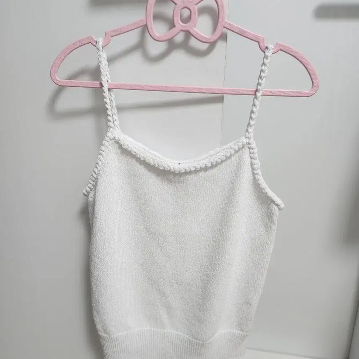 [BUNJANG] Object White Knit Tank Top / 오브제 화이트 니트나시