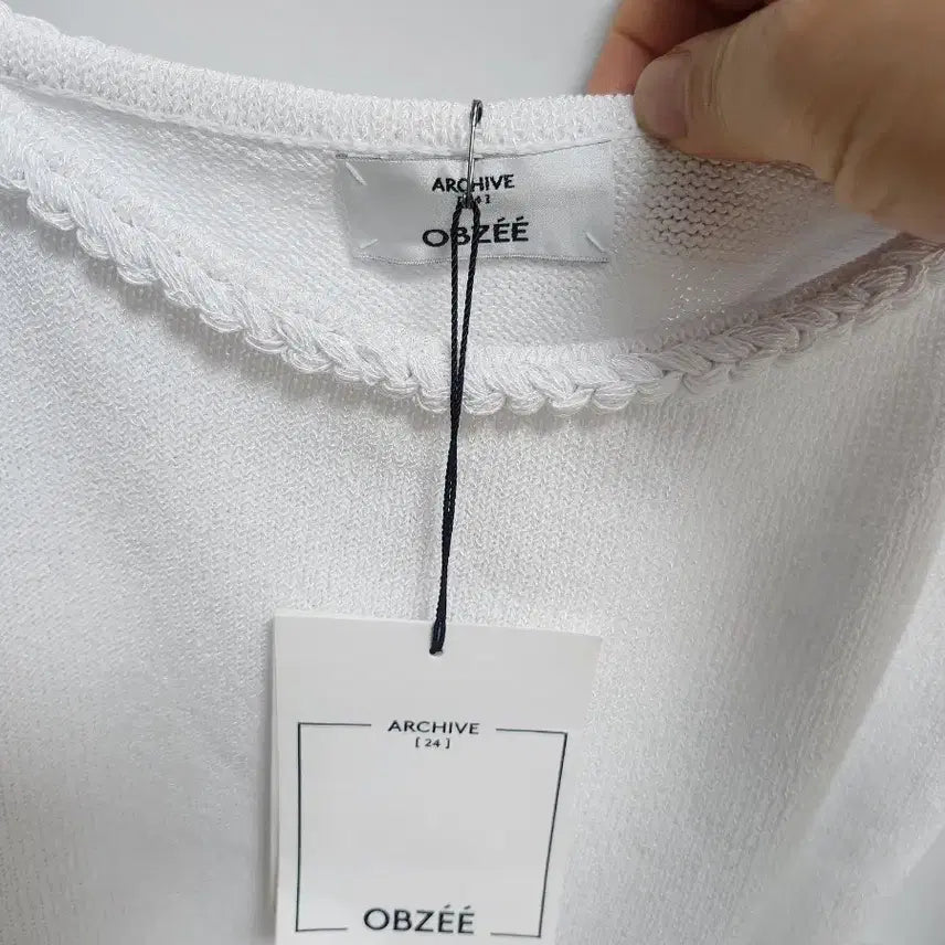 [BUNJANG] Object White Knit Tank Top / 오브제 화이트 니트나시