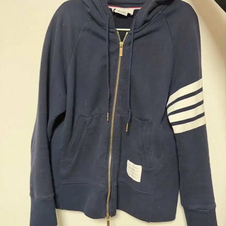 [BUNJANG] Thom Browne Navy Hooded Zip-Up 3 Size / 정품) 톰브라운 4선 네이비 후드집업 3사이즈