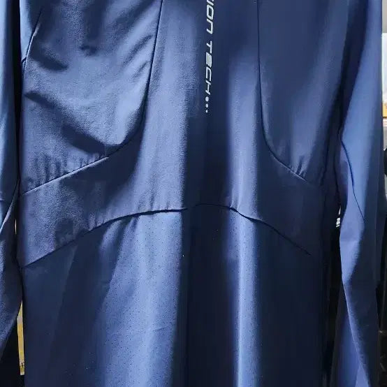 [BUNJANG] Kappa Blue Hooded Windbreaker Jacket / 카파 블루 후드 바람막이 자켓