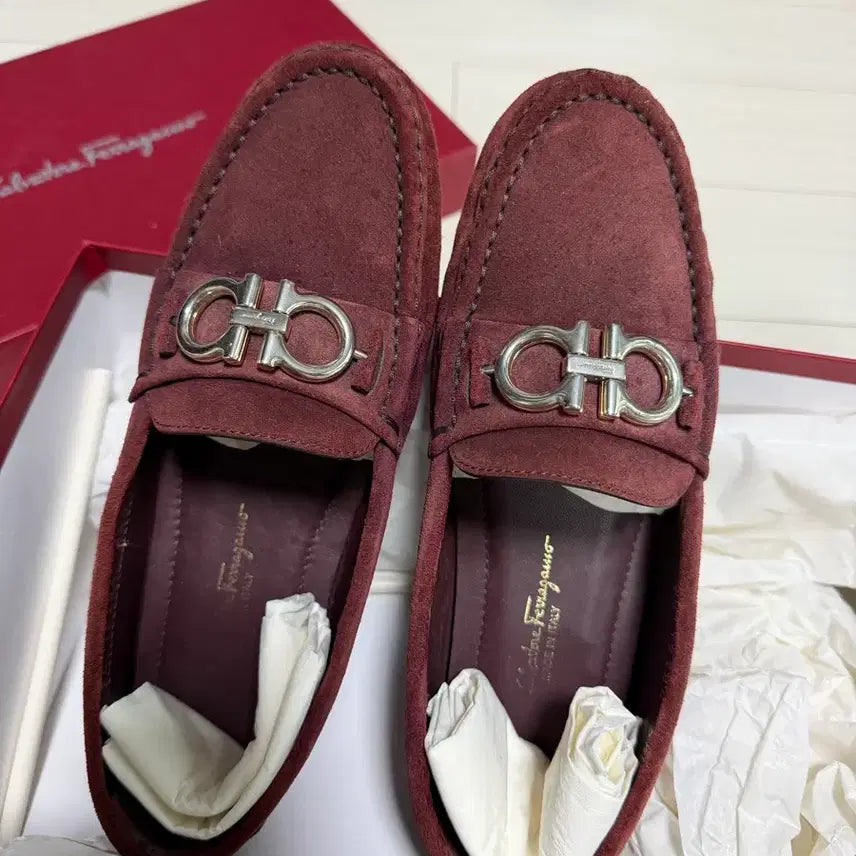 [BUNJANG] Ferragamo Berra Driving Shoes Wine 5.5D / 페라가모 여성 berra 드라이빙 슈즈 와인 5.5D
