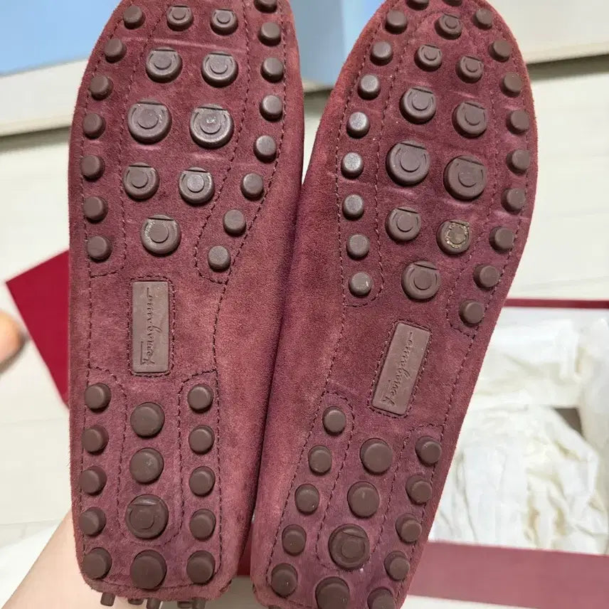 [BUNJANG] Ferragamo Berra Driving Shoes Wine 5.5D / 페라가모 여성 berra 드라이빙 슈즈 와인 5.5D