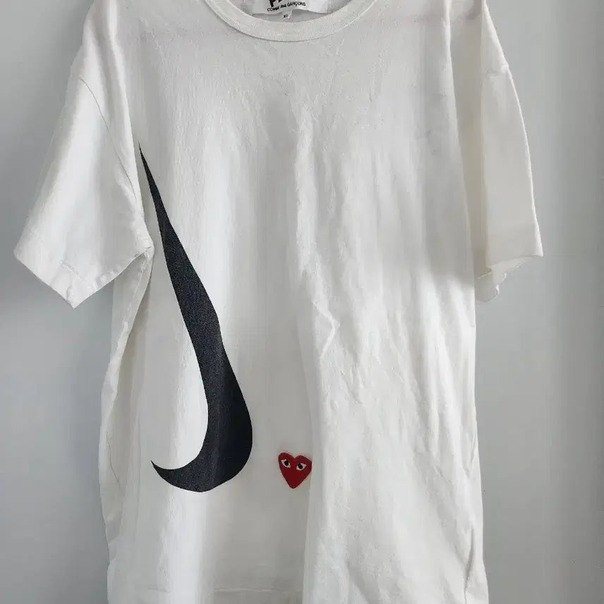 [BUNJANG] Comme des Garcons Nike Collaboration T-shirt White / 꼼데가르송 나이키 콜라보 반팔티 화이트
