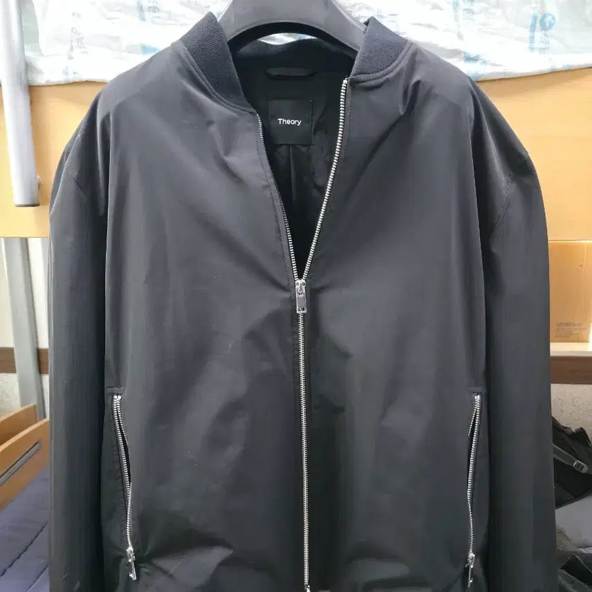 [BUNJANG] Theory Black Bomber Jacket XL / THEORY 띠어리 블랙 봄버 자켓 XL
