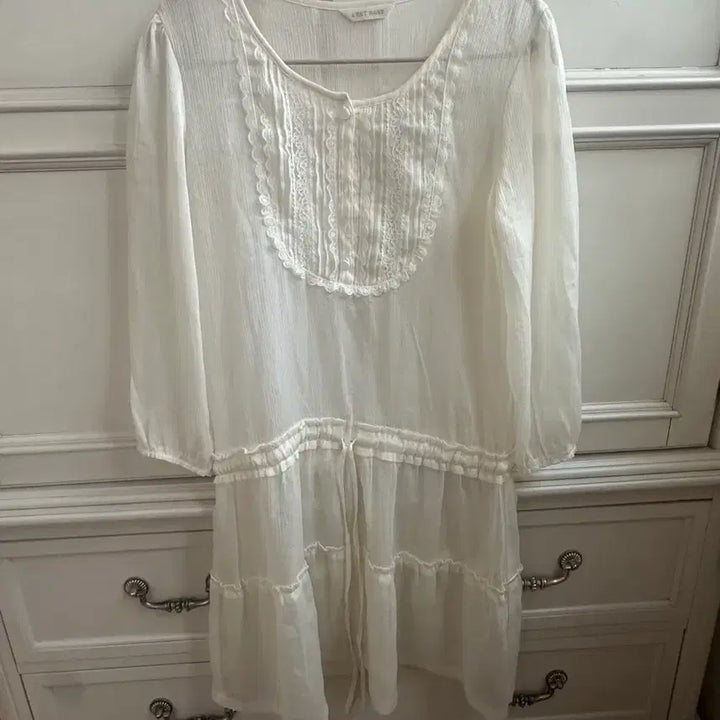 [BUNJANG] Vintage Mori Layered Dress / 빈티지 모리룩 레이어드 원피스