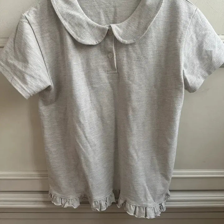 [BUNJANG] Frill Collar Short Sleeve T-shirt / 프릴 카라 반팔 티셔츠