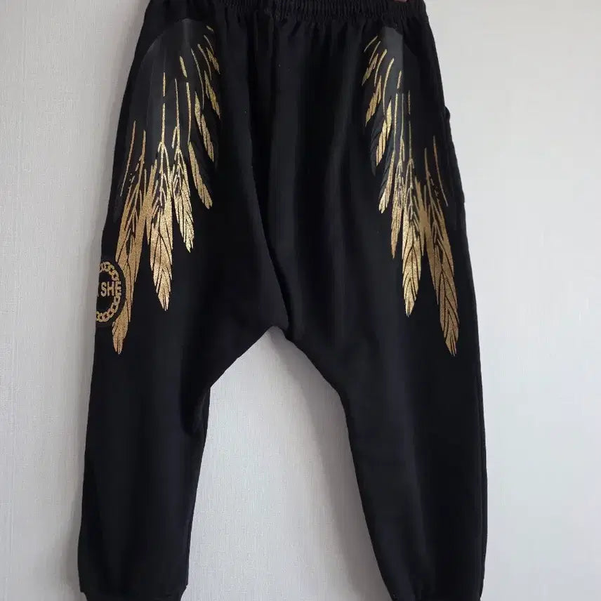 [BUNJANG] Black Baggy Training Pants / 블랙 배기 트레이닝 바지