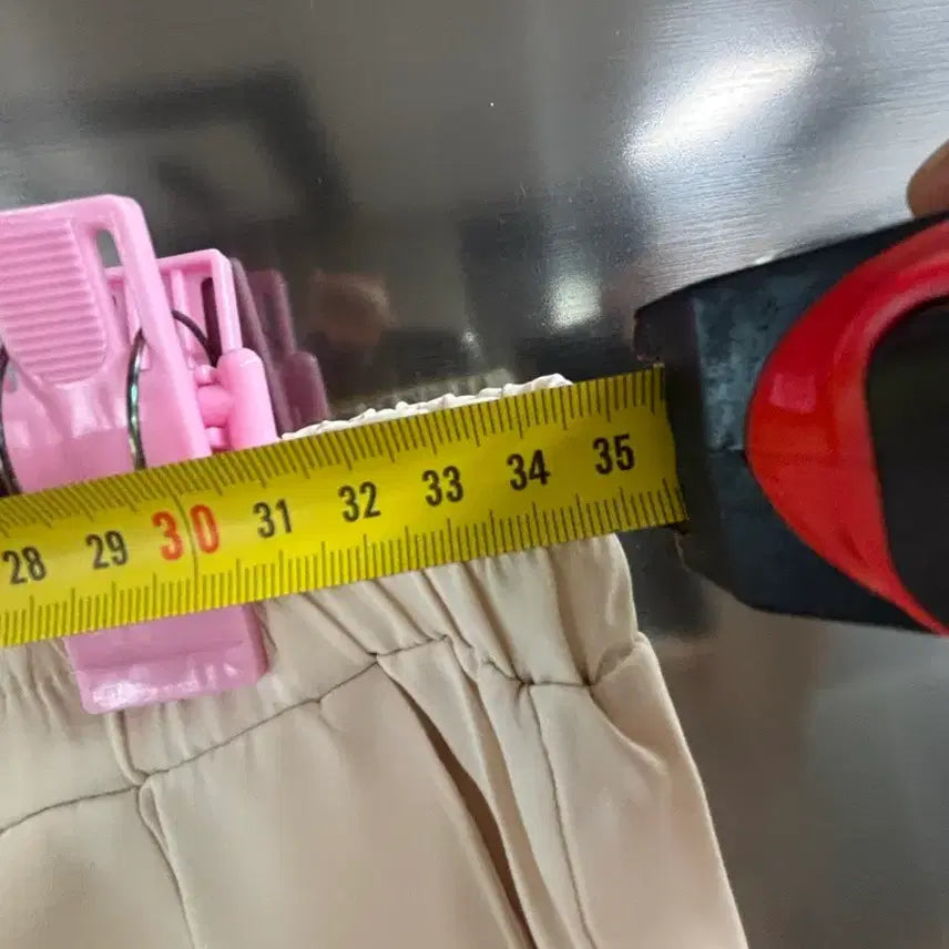 [BUNJANG] Ivory Banned Wide Pants / 아이보리색 밴딩 와이드 팬츠