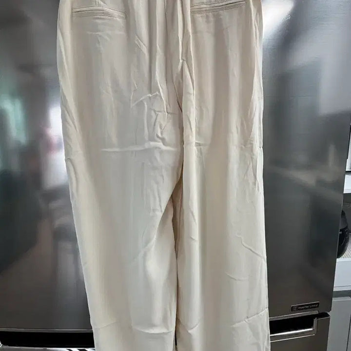 [BUNJANG] Ivory Banned Wide Pants / 아이보리색 밴딩 와이드 팬츠