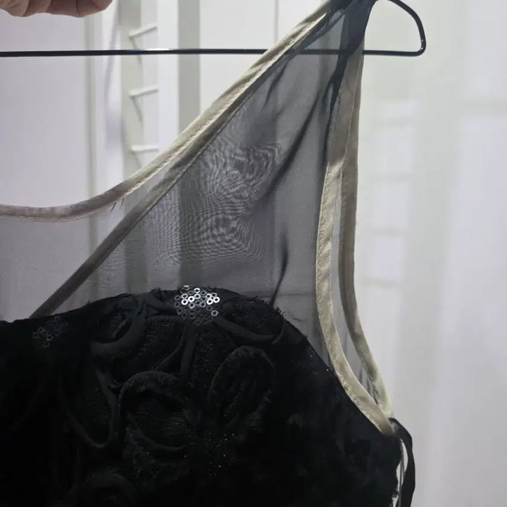 [BUNJANG] BE RADIANCE Black Lace Mini Dress / BE RADIANCE블랙 레이스 샴페인 톤 미니 원피스