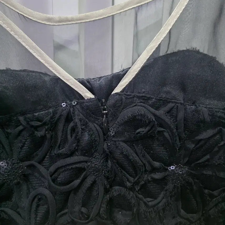 [BUNJANG] BE RADIANCE Black Lace Mini Dress / BE RADIANCE블랙 레이스 샴페인 톤 미니 원피스
