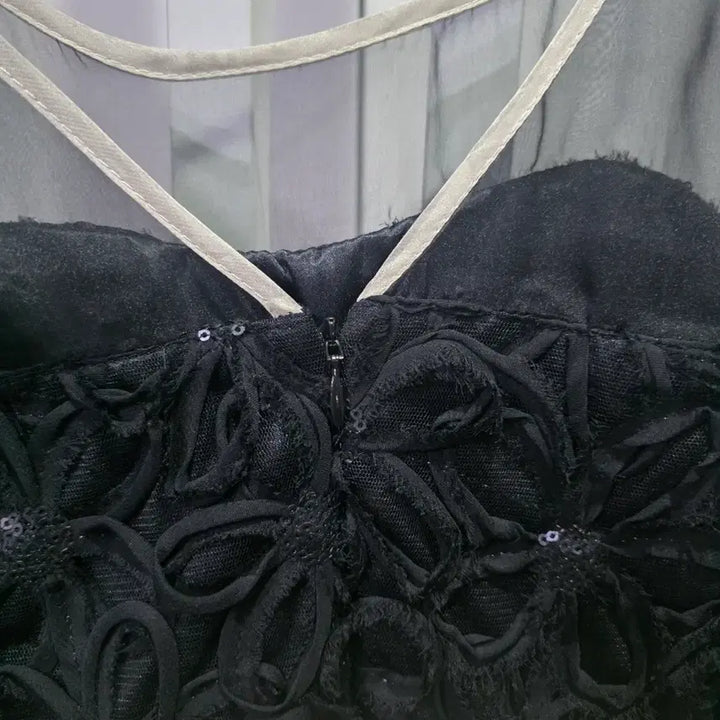 [BUNJANG] BE RADIANCE Black Lace Mini Dress / BE RADIANCE블랙 레이스 샴페인 톤 미니 원피스