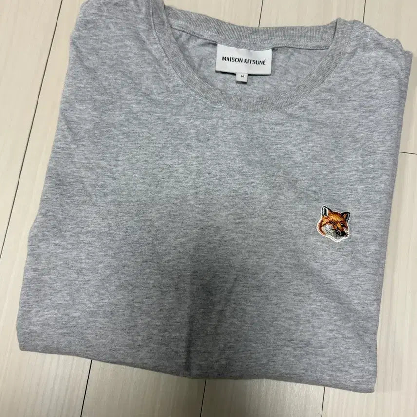 [BUNJANG] Maison Kitsune Fox Head Gray T-shirt / 메종키츠네 폭스헤드 그레이 반팔티셔츠 M