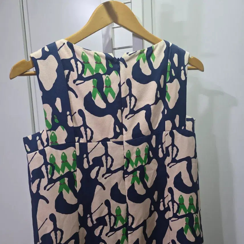 [BUNJANG] Mine Pattern Sleeveless Midi Dress / 마인 패턴 민소매 원피스 장식 포인트