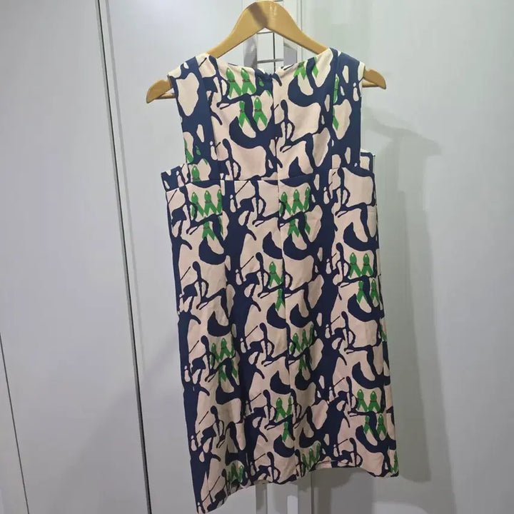 [BUNJANG] Mine Pattern Sleeveless Midi Dress / 마인 패턴 민소매 원피스 장식 포인트