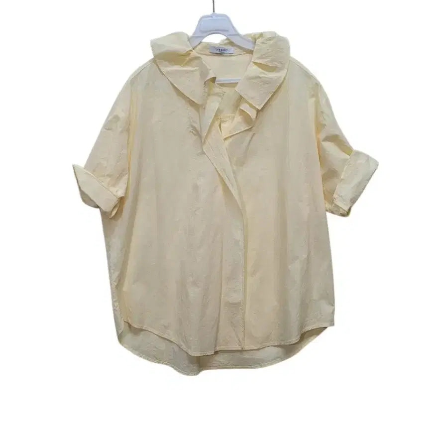 [BUNJANG] Light Yellow Blouse / 인견 혼방소재 라이트 옐로우컬러 얇고 시원한 블라우스