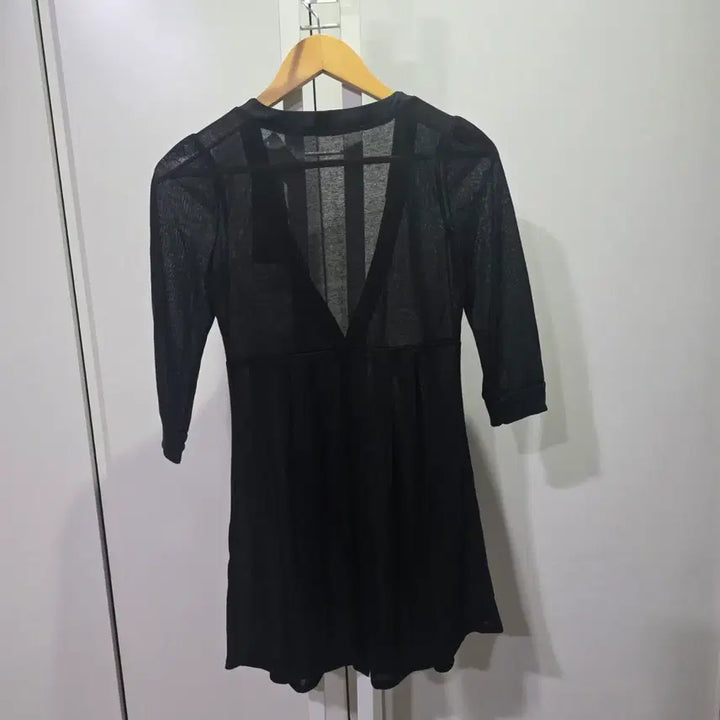 [BUNJANG] VIKI Black Sheer 3/4 Sleeve Cardigan / VIKI 비키 블랙 시스루 7부 소매 가디건